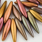 4mm x 15mm Matte Metallic Mix Thorn Bead Strand (50 Pcs) #GDZ307-General Bead