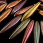 4mm x 15mm Matte Metallic Mix Thorn Bead Strand (50 Pcs) #GDZ307-General Bead