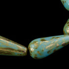 20mm Turquoise Picasso Dangle Drop (10 Pcs) #GDZ405-General Bead