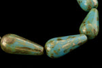 20mm Turquoise Picasso Dangle Drop (10 Pcs) #GDZ405-General Bead