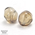 10mm x 13mm Brown/Crystal Baroque Oval Bead-General Bead