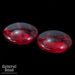15mm Transparent Ruby Coin Bead (2 Pcs) #GEE002-General Bead