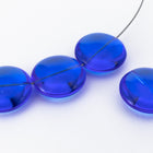 15mm Transparent Sapphire Coin Bead (2 Pcs) #GEE003