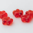 5mm Transparent Light Ruby Glass Flower Bead (50 Pcs) #GEU009