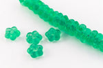 5mm Transparent Light Green Glass Flower Bead (50 Pcs) #GEU013-General Bead