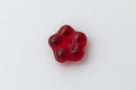 5mm Transparent Ruby Glass Flower Bead (50 Pcs) #GEU014