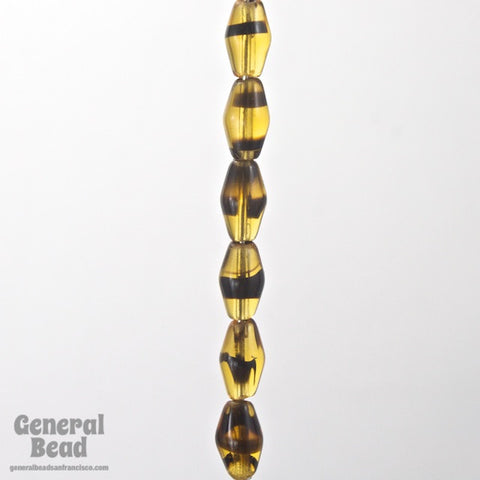5mm x 9mm Tortoiseshell Oval Bead-General Bead