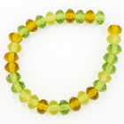 3mm x 5mm Transparent Green Mix Faceted Rondelle (30 Pcs) #GFD103-General Bead