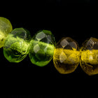 3mm x 5mm Transparent Green Mix Faceted Rondelle (30 Pcs) #GFD103-General Bead