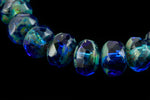 3mm x 5mm Sapphire/Aqua Picasso Faceted Rondelle (30 Pcs) #GFD113-General Bead