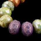 5mm x 7mm Luster Coral/Grey/Aqua/Lavender Mix Faceted Rondelle (25 Pcs) #GFD204-General Bead