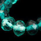 5mm x 7mm Matte Aqua/Teal Mix Faceted Rondelle (25 Pcs) #GFD206-General Bead