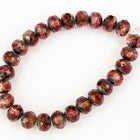 5mm x 7mm Wine/Crystal Picasso Faceted Rondelle (25 Pcs) #GFD207-General Bead