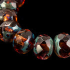 5mm x 7mm Wine/Crystal Picasso Faceted Rondelle (25 Pcs) #GFD207-General Bead