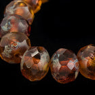 5mm x 7mm Wine/Light Topaz Picasso Faceted Rondelle (25 Pcs) #GFD208-General Bead