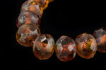 5mm x 7mm Wine/Light Topaz Picasso Faceted Rondelle (25 Pcs) #GFD208-General Bead