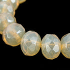 5mm x 7mm Luster Opal Cream Faceted Rondelle (25 Pcs) #GFD211-General Bead