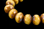5mm x 7mm Butterscotch Picasso Faceted Rondelle (25 Pcs) #GFD213-General Bead
