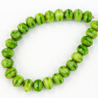 5mm x 7mm Spring Green Picasso Faceted Rondelle (25 Pcs) #GFD214-General Bead