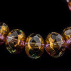 5mm x 7mm Bronze Luster Green Aqua Faceted Rondelle (25 Pcs) #GFD216-General Bead