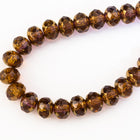 5mm x 7mm Amber/Amethyst Faceted Rondelle (25 Pcs) #GFD220-General Bead