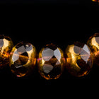 5mm x 7mm Amber/Amethyst Faceted Rondelle (25 Pcs) #GFD220-General Bead