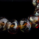 5mm x 7mm Ruby/Topaz Picasso Faceted Rondelle (25 Pcs) #GFD224-General Bead