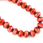 5mm x 7mm Transparent/Opal/Opaque Red Faceted Rondelle (25 Pcs) #GFD231-General Bead