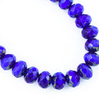 5mm x 7mm Cobalt Picasso Faceted Rondelle (25 Pcs) #GFD228-General Bead