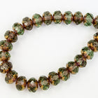 6mm x 8mm Bronze Luster Erinite/Lavender Faceted Rondelle (25 Pcs) #GFD303-General Bead