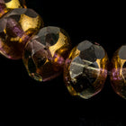 6mm x 8mm Bronze Luster Erinite/Lavender Faceted Rondelle (25 Pcs) #GFD303-General Bead