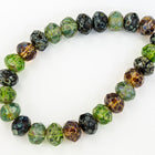 6mm x 8mm Transparent Ocean Mix Faceted Rondelle (25 Pcs) #GFD304-General Bead