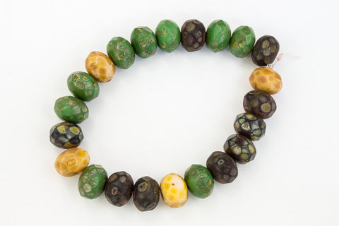 6mm x 8mm Harvest Mix Faceted Rondelle (25 Pcs) #GFD305-General Bead