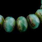 6mm x 8mm Turquoise/Emerald Picasso Mix Faceted Rondelle (25 Pcs) #GFD308-General Bead