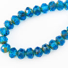 6mm x 8mm Transparent Capri Picasso Faceted Rondelle (25 Pcs) #GFD311-General Bead