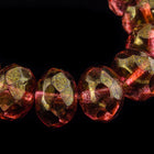 6mm x 8mm Gold Luster Rose Faceted Rondelle (25 Pcs) #GFD313-General Bead