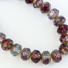 6mm x 8mm Lt. Amethyst/Amethyst Picasso Faceted Rondelle (25 Pcs) #GFD319-General Bead