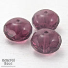 6mm x 9mm Amethyst Faceted Rondelle-General Bead