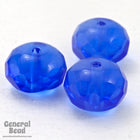 6mm x 9mm Sapphire Faceted Rondelle-General Bead