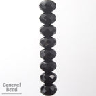 6mm x 9mm Black Faceted Rondelle-General Bead