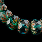 6mm x 9mm Transparent Aqua Picasso Cruller Bead (25 Pcs) #GFF002-General Bead