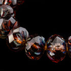 6mm x 9mm Transparent Fuchsia Picasso Cruller Bead (25 Pcs) #GFF003-General Bead