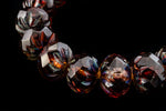 6mm x 9mm Transparent Fuchsia Picasso Cruller Bead (25 Pcs) #GFF003-General Bead