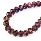 6mm x 9mm Transparent Fuchsia Picasso Cruller Bead (25 Pcs) #GFF003-General Bead