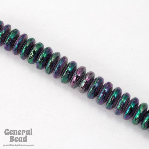 6mm Purple Iris Rondelle-General Bead