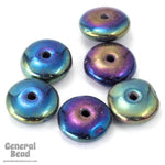 6mm Blue Iris Rondelle-General Bead