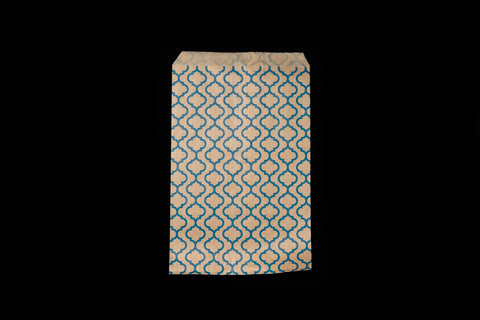 6” x 9” Blue Trellis Paper Gift Bag #GIFTBAG4-General Bead