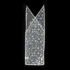 3” x 5.25” Tulip Top White Organza Stars Bag #GIFTBAG7-General Bead