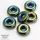 8mm Green Iris Donut-General Bead