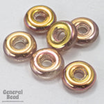 8mm Rose/Gold Donut-General Bead